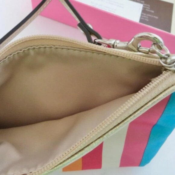 NWT Coach Legacy Stripe Wristlet 47510 - Picture 2 of 2
